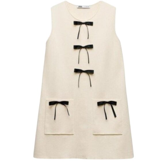 Bow Detail Mini Dress - Picture 1 of 2